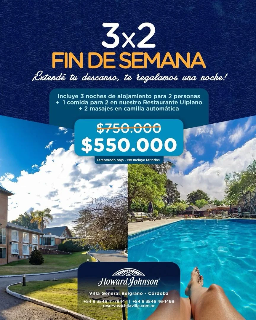 Promocion 3×2 Fines de semana!